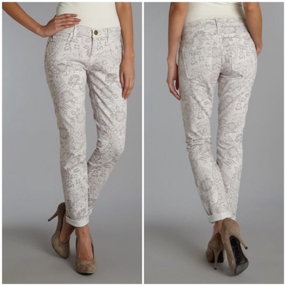 Current Elliott Womens Rolled Cuff Skinny Lace Pri